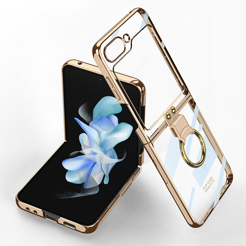 GKK For Samsung Galaxy Z Flip5 5G Integrated Tempered Glass Film Phone Shell Plastic Phone Case Folding Phone Cover GKK For Samsung Galaxy Z Flip5 5G Integrated Tempered Glass Film Phone Shell Plastic Phone Case Folding Phone Cover